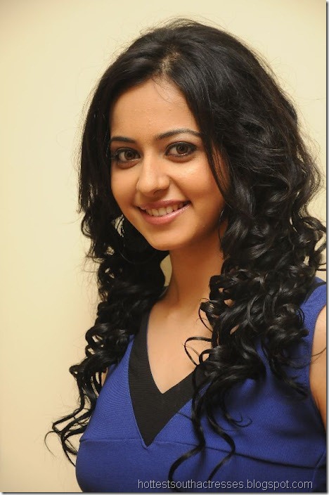 Rakul Preet Singh Sexy in Blue Short Dress 4