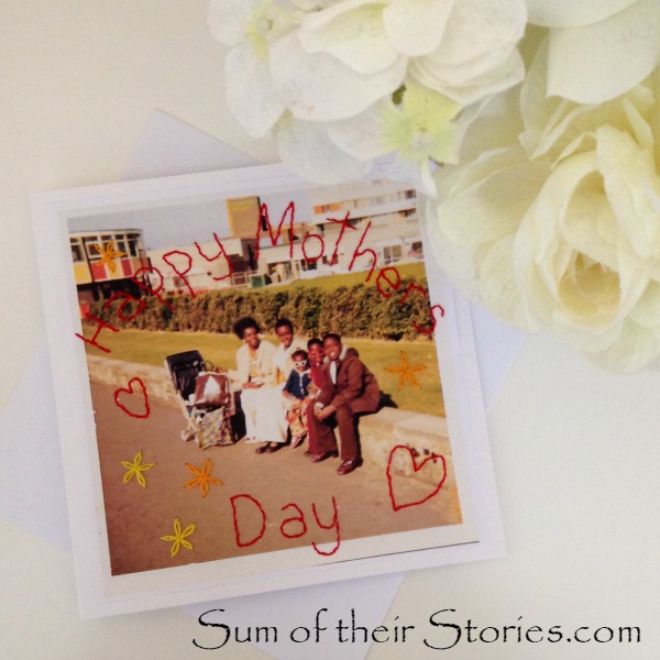 Embroidered Photo Mothers day card