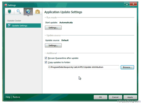 save updates kaspersky antivirus