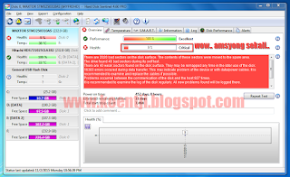 monitor harddisk bad sector dengan hd sentinel