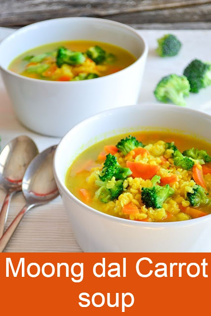 Moongdal and carrot soup