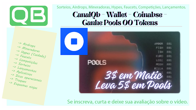 CanalQb - Wallet - Coinabse - Ganhe $5 em Pools 00 Tokens