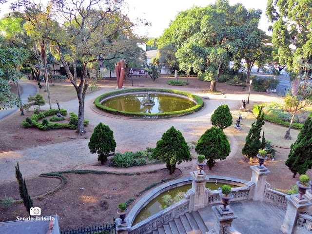 Vista ampla do Jardim Fonte da Garça - Parque da Luz - São Paulo