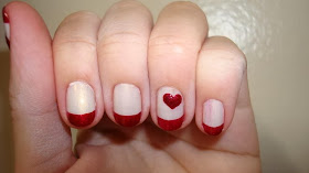 Special Heart design for short nails! very cute!