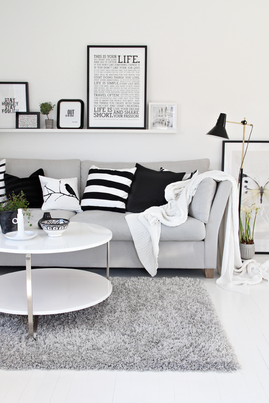 Newest 54+ Living Room Ideas Black White Grey