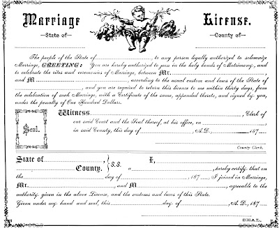 Free search canadian marriage licence