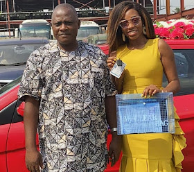 Photos Khafi takes delivery Innoson car she won in the big brother naija house