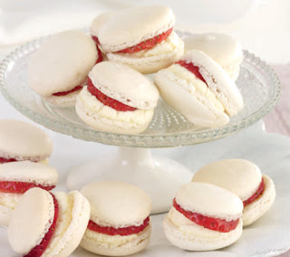 Strawberries and Cream Macarons