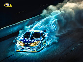 Nascar Sprint Racing Chevrolet Blue Flames Around Design HD Wallpaper