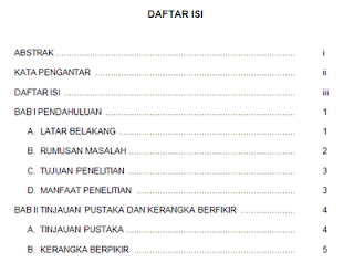 CARA MEMBUAT DAFTAR ISI DENGAN RAPI