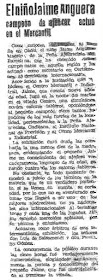 Recorte de la prensa gaditana sobre el niño Jaume Anguera