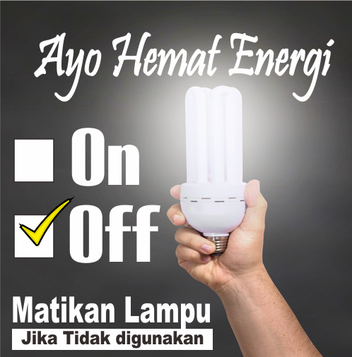 Contoh Desain Poster Hemat Energi di dalam Kelas - Tips Mendesain