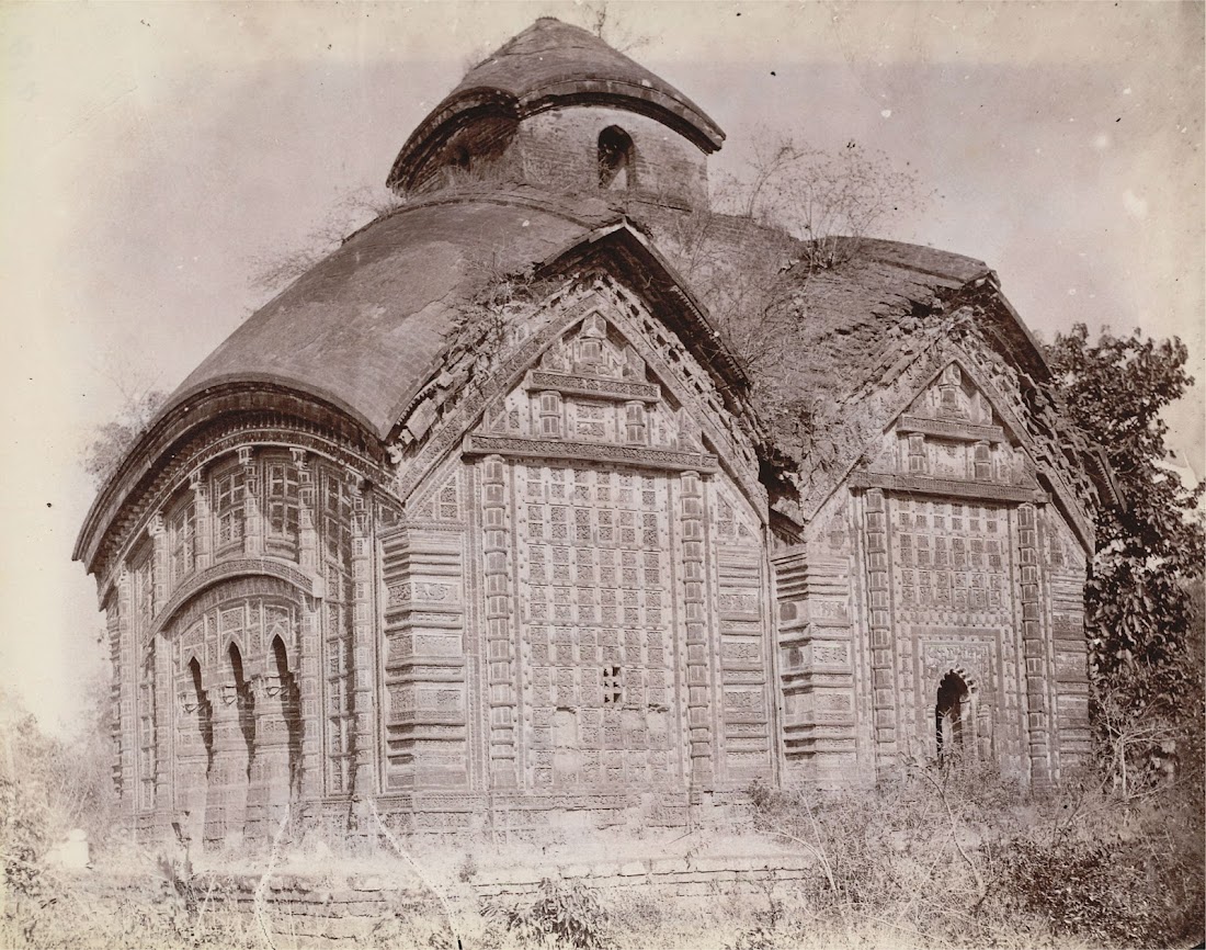 Jorebangla Temple of Keshta Rai in Bishnupur, Bankura District, Bengal - 1872