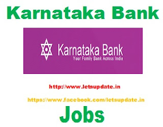 Karnataka Bank Recruitment for Scale I Officer, letsupdate,freejobclues for bank, jobalertsfor bank