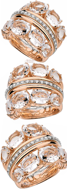 ♦Brumani Looping Shine rose gold rings #jewelry #brilliantluxury