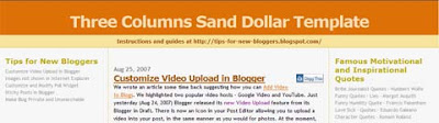 Three Columns Sand Dollar Template