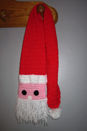 bufanda de crochet, Papa Noel