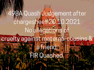 498A Quash Judgement after chargesheet 20.10.2021