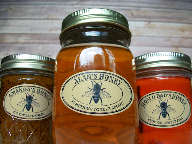 Custom Kraft Seal Oval Honey Jar Labels