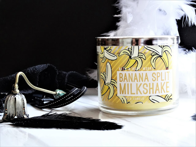 avis Banana Split Milkshake Bath & Body Works, bougie banane bath and body works, bougie 3 meches, 3 wick candle, bougie parfumee, acheter bath and body works, blog bougie, candle review, banana split milkshake review