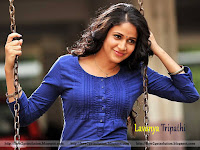 lavanya tripathi photo, lavanya, no. 1 dilwala actress name is lavanya tripathi, lavanya swinging in blue kameez with smile