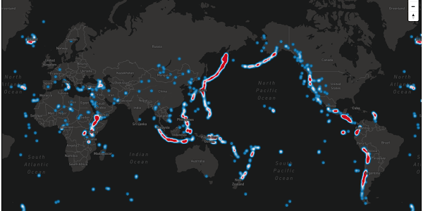 Power BI with Mapbox and Volcanic Ring of Fire