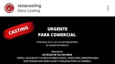 CASTING MX: PARA #COMERCIAL! 📣  Buscamos actores y actrices con perfil caucásico/ Latinos internacionales con facilidad para la comedia