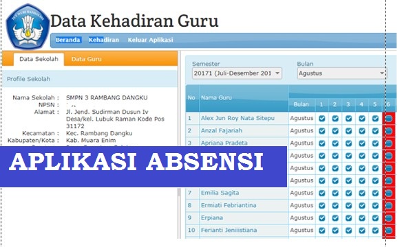 Aplikasi absen guru