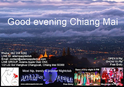 Good evening Chiang Mai Nightlife and Nightclub Thailand Adams Apple Club