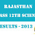 BSER Rajasthan Senior Secondary Science Results 2013 at rajresults.nic.in