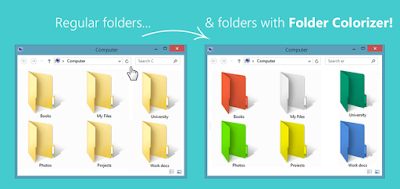 Customize folders with different colors in Windows