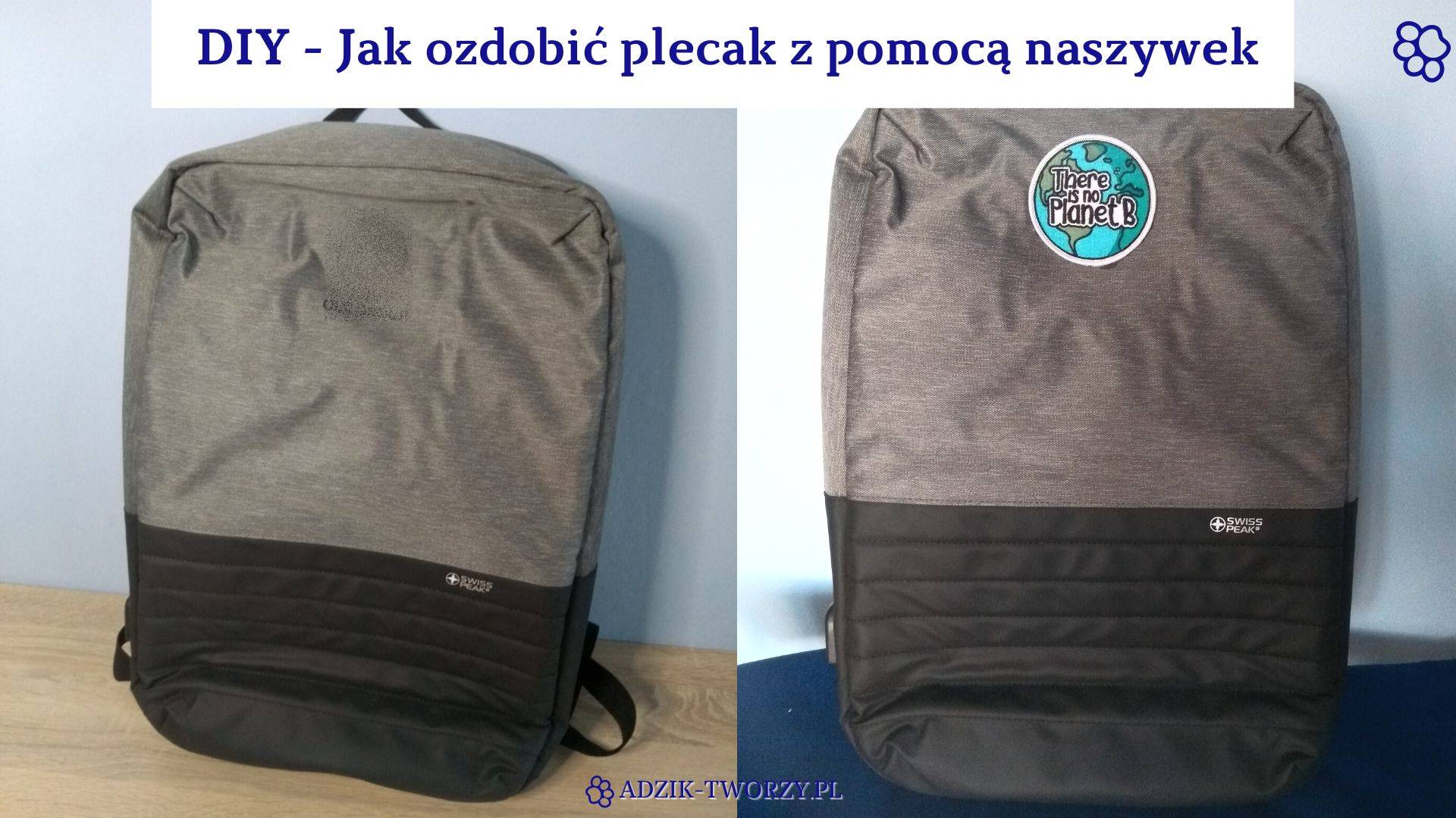 Jak ozdobić plecak naszywkami DIY - Adzik-tworzy.pl