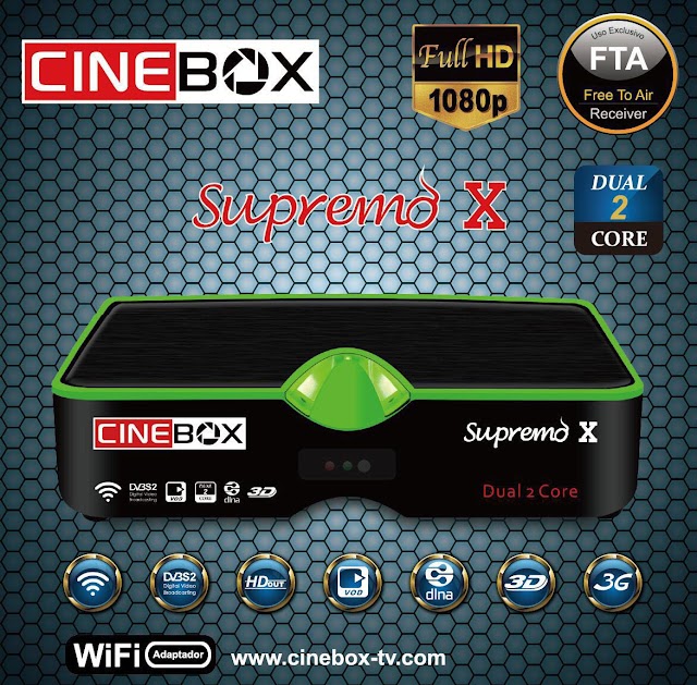 CINEBOX SUPREMO X NOVA ATUALIZAÇÃO CÓDIGO PRIME VISION V 4.01 - 09/10/2023