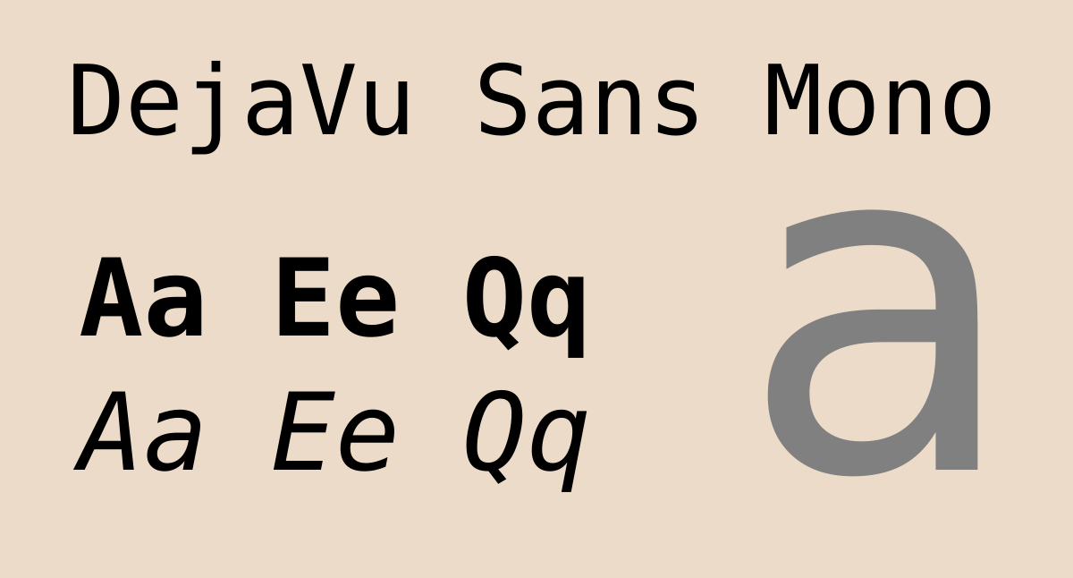 DejaVu Sans Mono Fonts