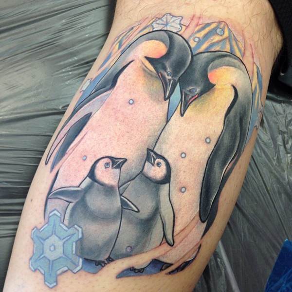 Tatuagens de pinguins