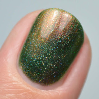 green holographic nail polish