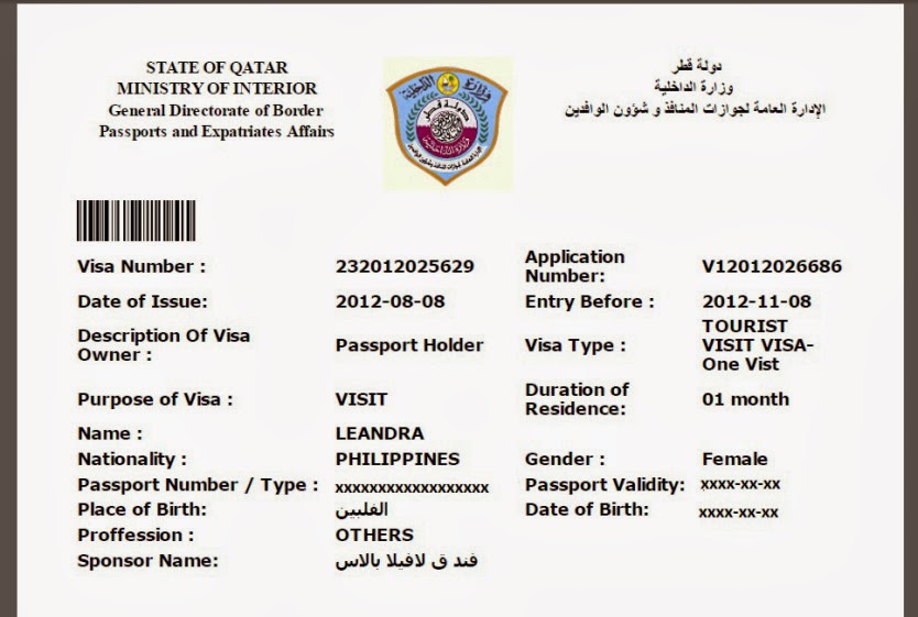 Qatar Visa: Types of Entry visas to Qatar