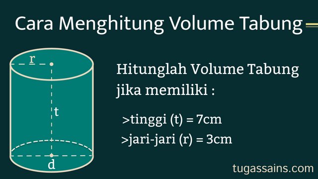 Cara Menghitung Volume Tabung