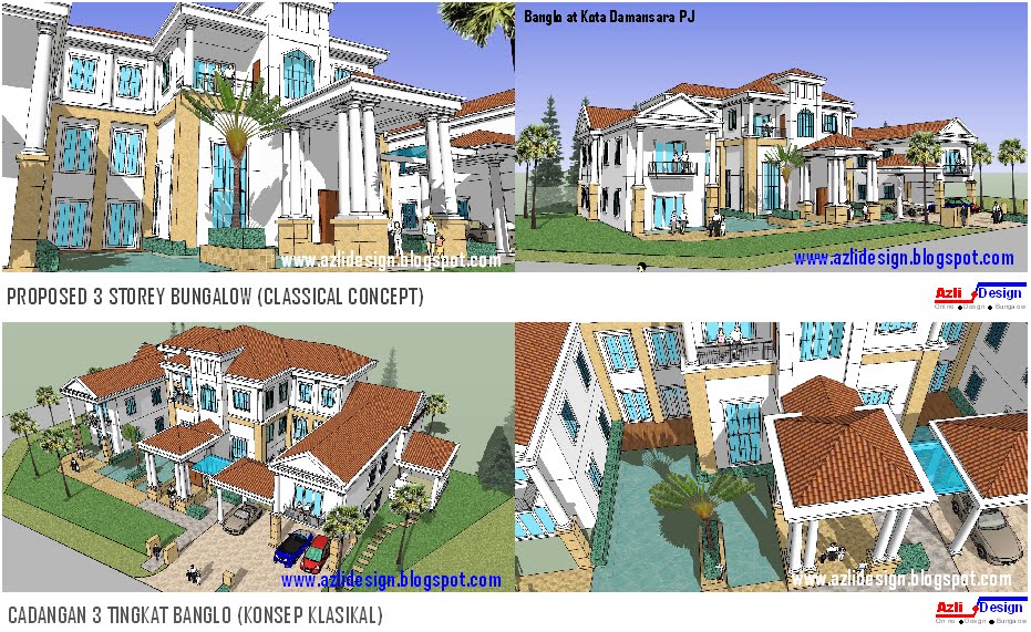 IDEA RUMAH IDAMAN ANDA (IDEA DESIGN BUNGALOW) + ( PELAN 