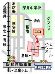 地図：きくちゃんのトマト畑 2014 トマトの直販 ＜大阪 堺市＞