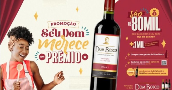 Promoção Seu Dom Merece Prêmio Vinho Dom Bosco