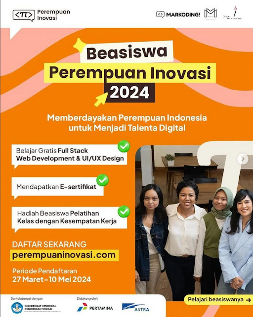 Beasiswa Perempuan Inovasi 2024, Ini Syarat Lengkapnya