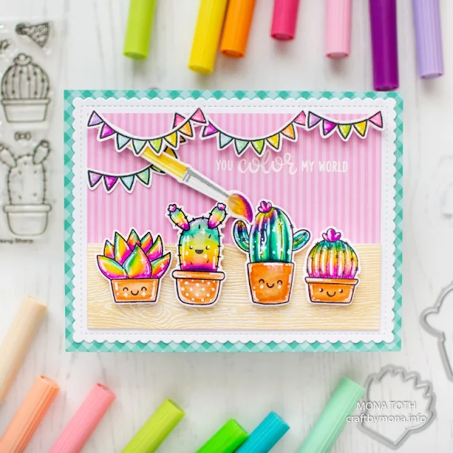 Sunny Studio Stamps: Looking Sharp Frilly Frame Dies Card by Mona Toth
