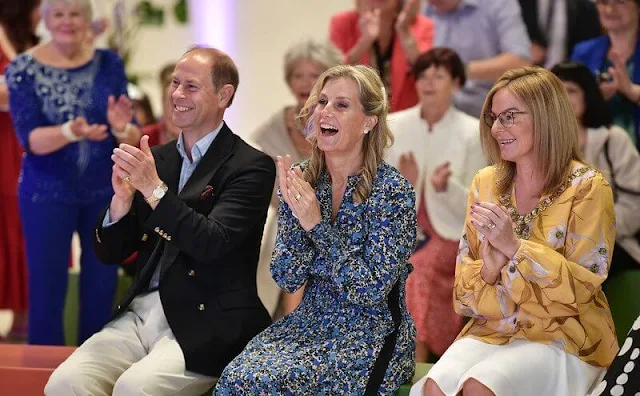 Countess of Wessex wore a flower field tiered maxi dress by ME + EM. Queen Elizabeth II's platinum jubilee celebrations