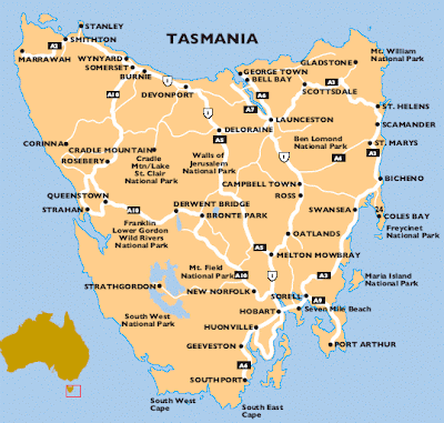 Tasmania Map Picture