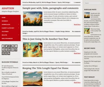 Adaption Template Blogspot