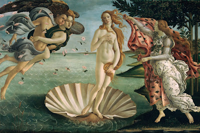 Famous Painting "The Birth of Venus" by Sandro Bottecelli,1486