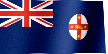 The waving flag of New South Wales (Animated GIF)