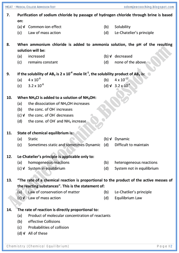 mcat-chemistry-chemical-equilibrium-mcqs-for-medical-entry-test