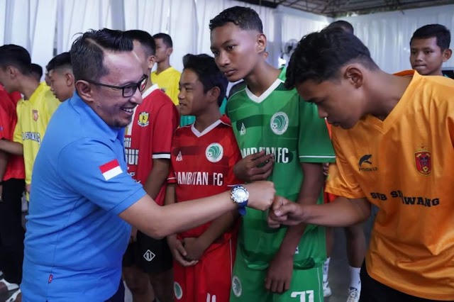 Bupati Eka Putra Launching Tanah Datar Super League U-15 dan U-17 Tahun 2023 